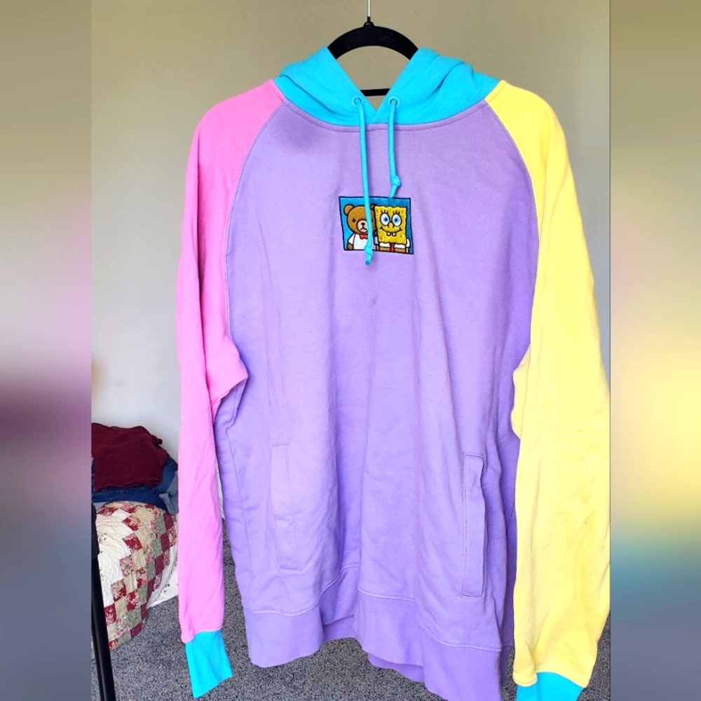 Teddy Fresh Color Block Spongebob Hoodie